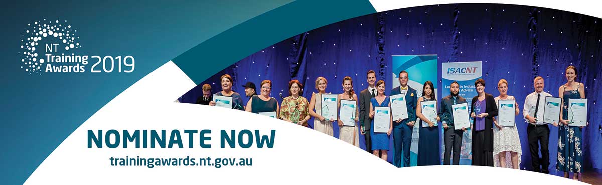 NT Training Awards 2019, nominate now, training awards.nt.gov.au