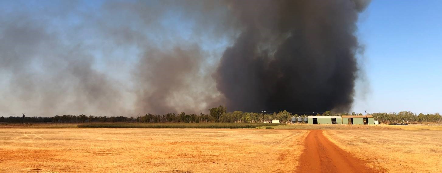 Smoke from recent fire in the Katherine area, NT 