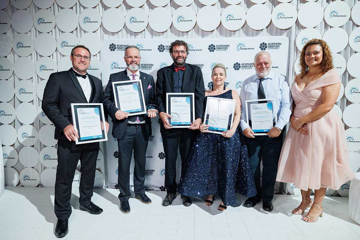 Group shot of NT Training Awards Industry Collaboration winners