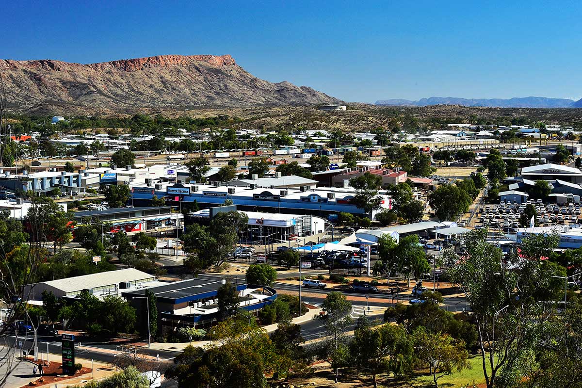Aerial view of Alice Springs