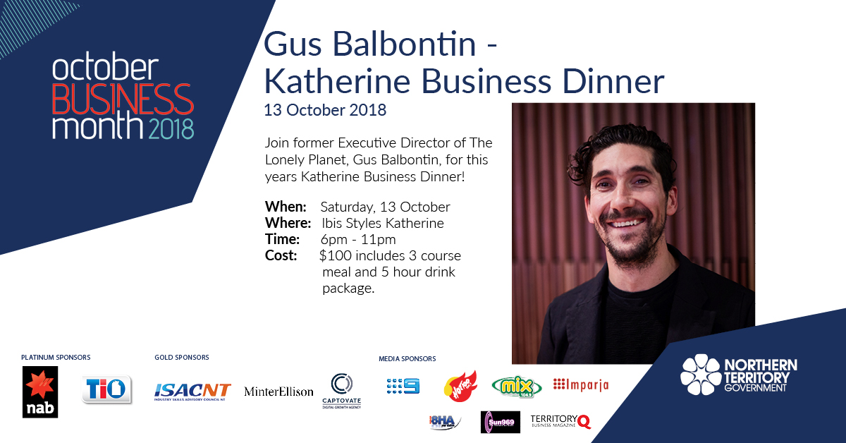 Gus Balbontin, OBM Katherine Business Dinner, 13 October 2018
