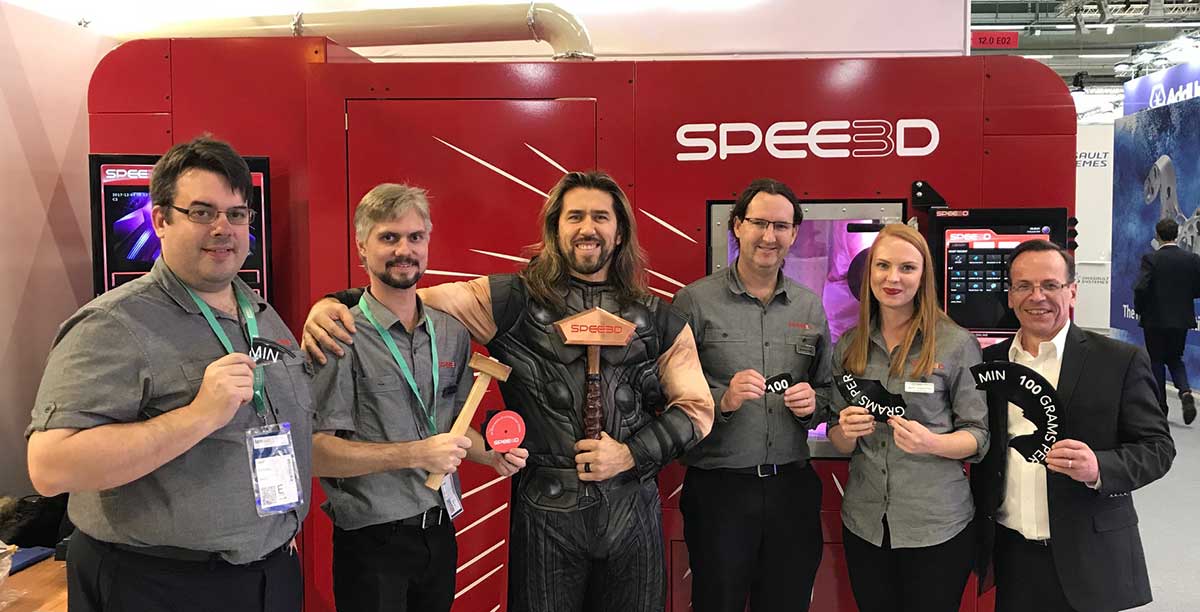 SPEE3D team at an exhibition in Germany