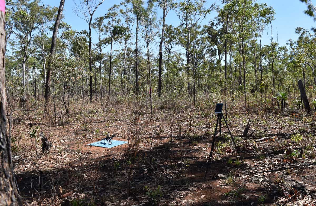 Equipment collecting calibration / validation data in remote bush location