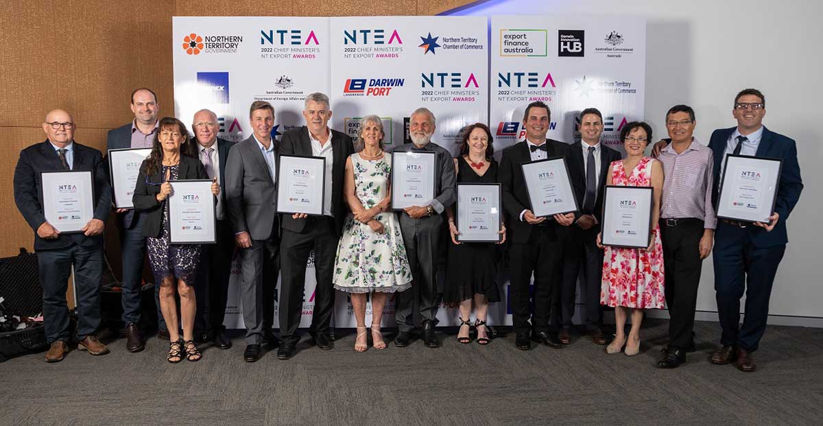 Group shot of Chief Minister's NT Export Award winners
