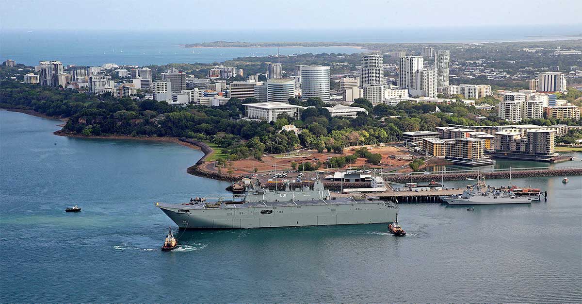 HMS Adelaide in Darwin harbour