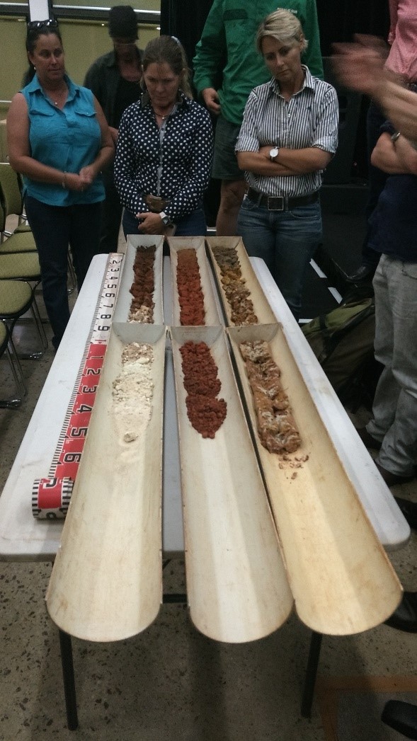 The audience viewing the major soil types of the Northern Territory