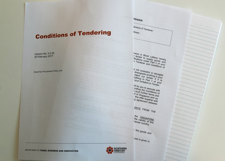 Conditions of Tendering document