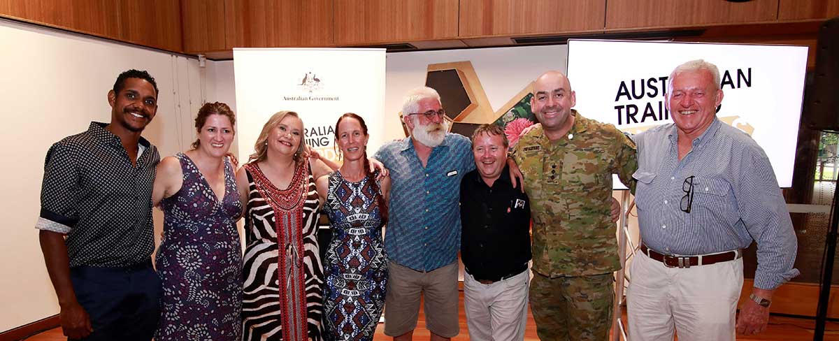 Group shot of winners of the Australian Training Awards