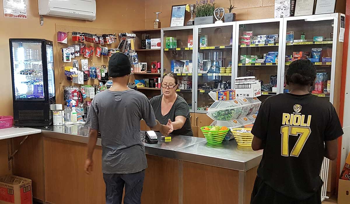 Customers in a community shop
