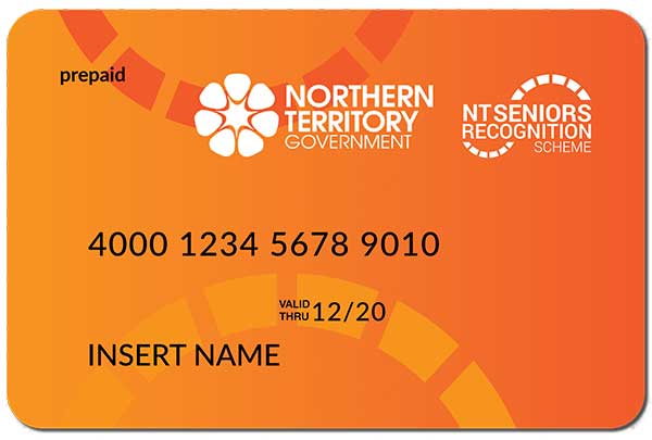 Example of the NT Seniors Recognition Scheme prepaid card