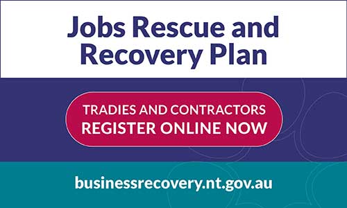 Job rescue and Recovery plan, tradies and contractors register online now, businessrecovery.nt.gov.au