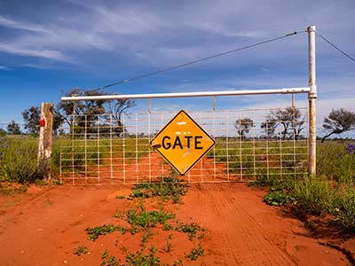Gate into a property