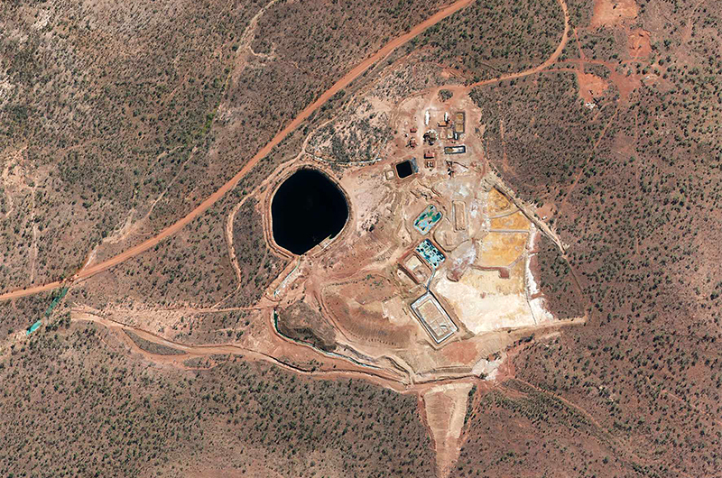 Aerial image of the Redbank Mine (2013)