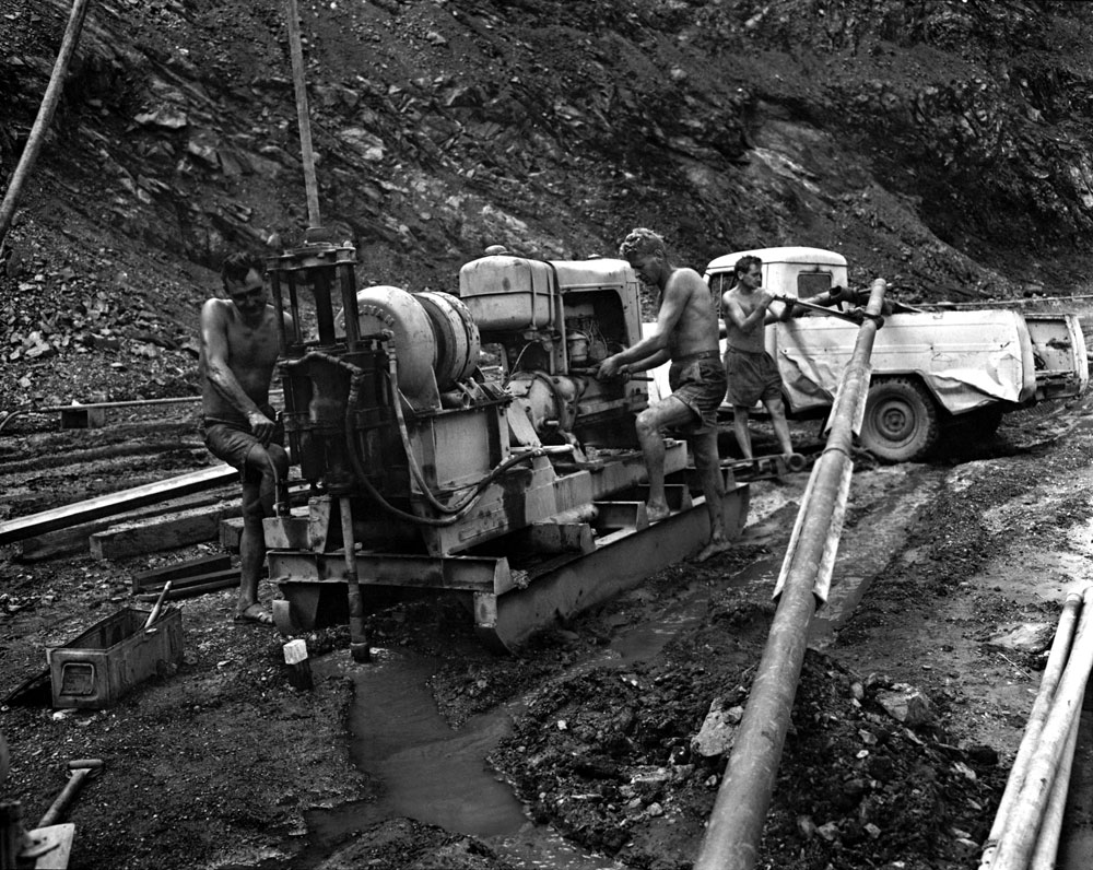 Diamond drilling team at Rum Jungle (1958). National Archives of Australia: A1200, L25496